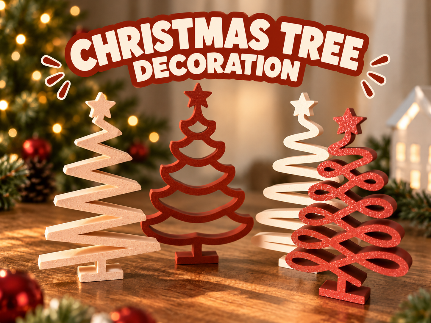 Christmas Tree Decorations – 4 Modern Designs - 1
