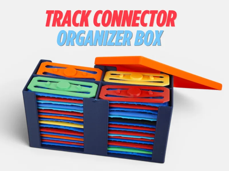 Track Connector Storage Box race track Locking Lid