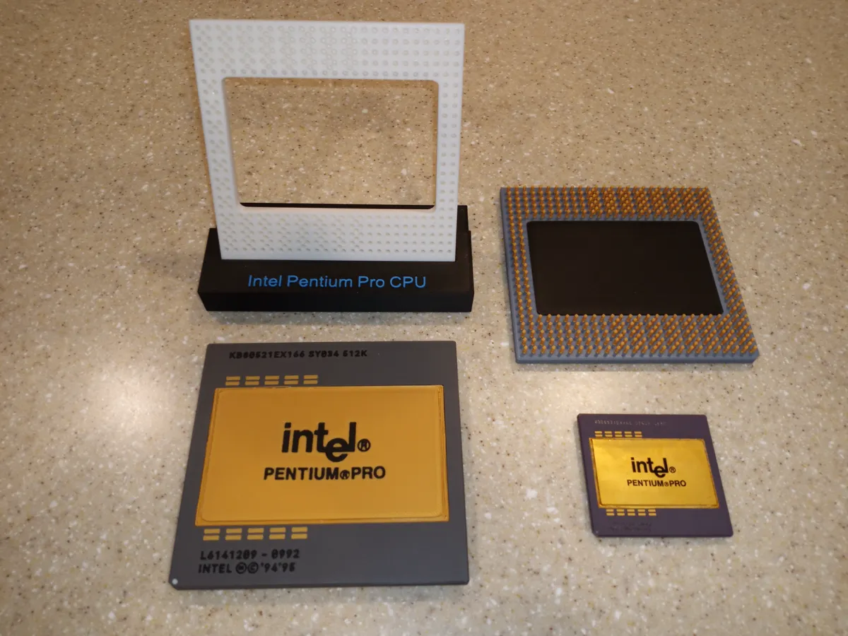 Intel Pentium PRO CPU Model With Display Socket - Free 3D Print Model ...