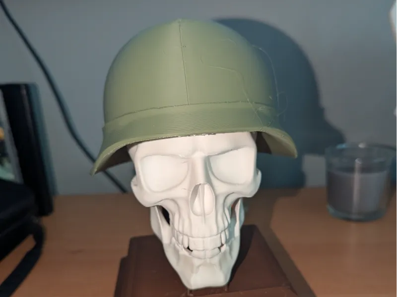 Army Skull Bookend