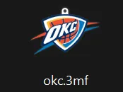 OKC thunder key chain