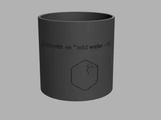 git commit -m "add water - fail" PLANT POT