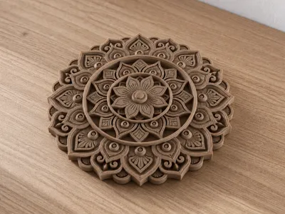 Mandala style coaster / decorative tray
