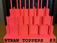 Straw topper holder
