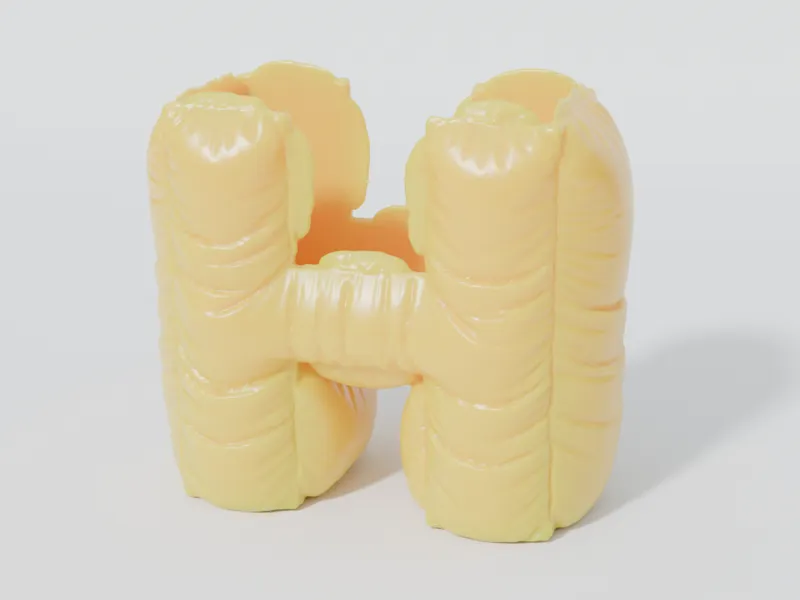 H letter pen holder inflated cloth