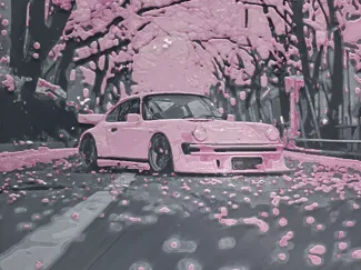 Pink rwb Porsche HueForge