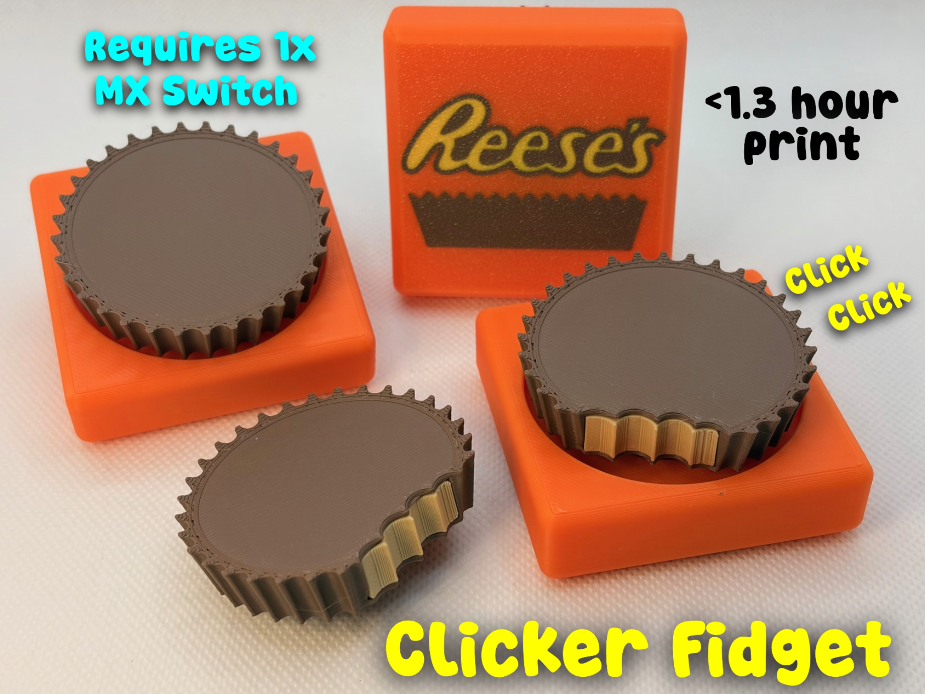 Reese's Peanut Butter Cup Clicker Fidget Toy