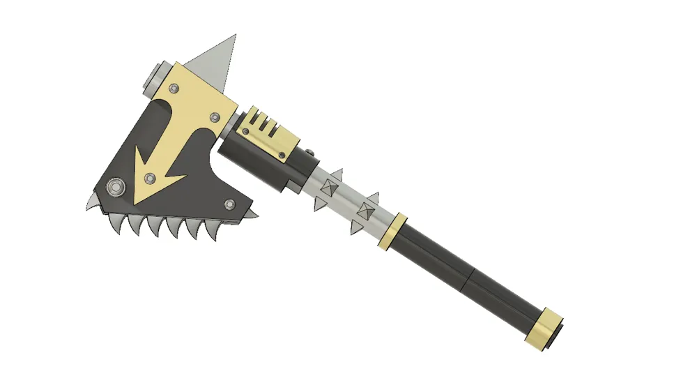 Warhammer 40k Chainaxe by WF3Dprinting - MakerWorld