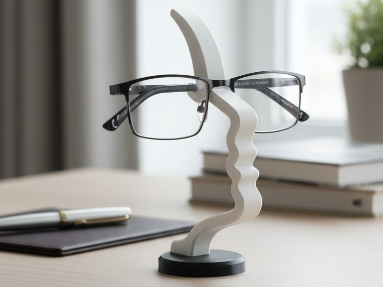 Glasses Holder Silhouette Design|support free