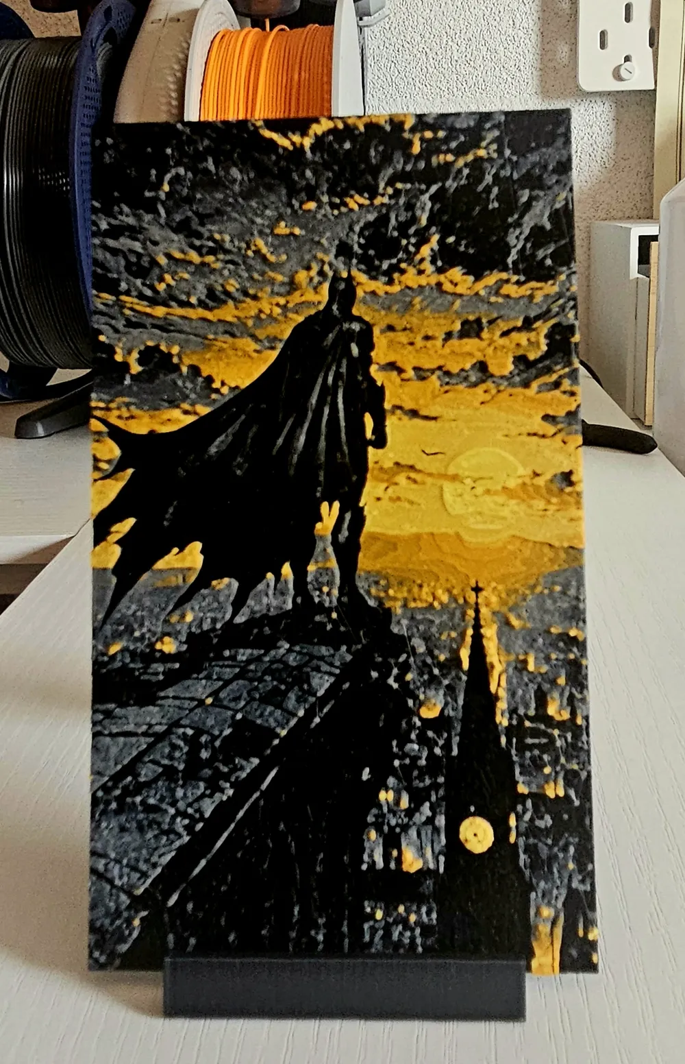 Batman Building Pattern Batman on Building by Mano's 3d_Art MakerWorld: Download Free 3D Models
