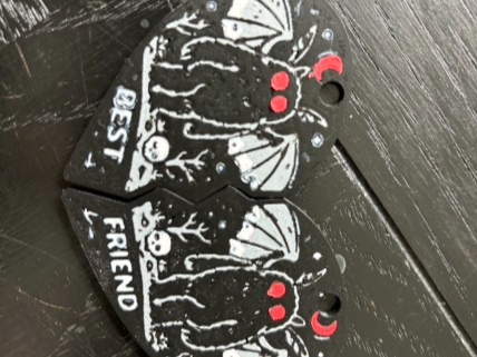 Mothman best friend keychain