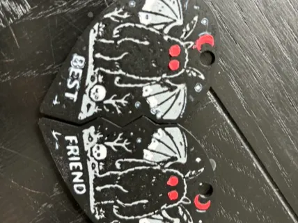 Mothman best friend keychain