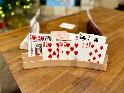 Curved, Two Tiered Card Holder