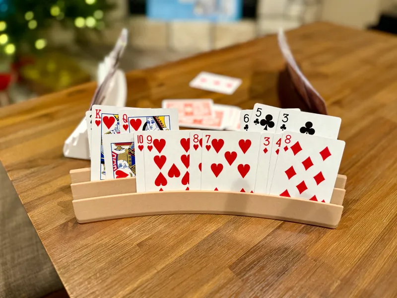 Curved, Two Tiered Card Holder