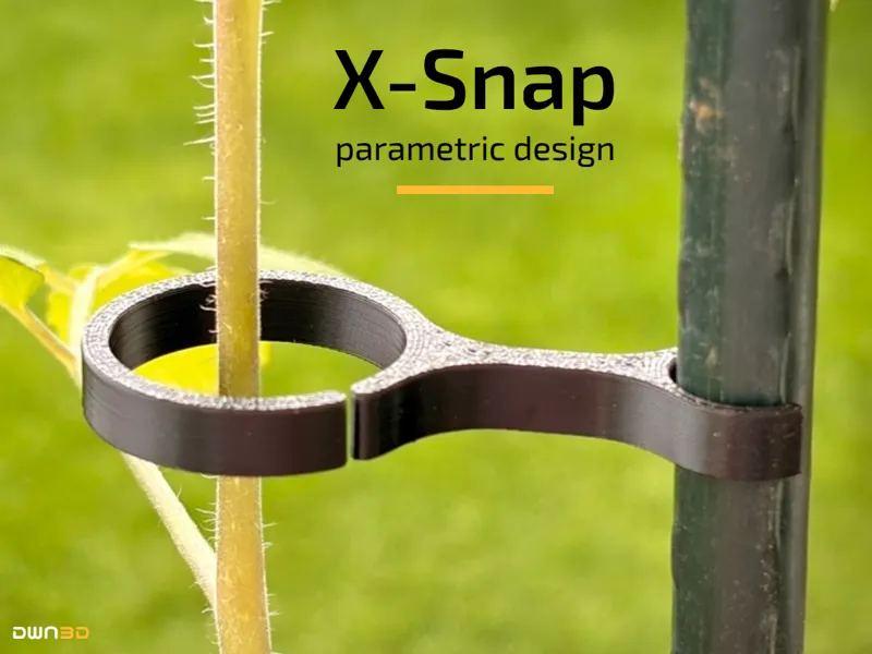 Parametric Plant Clip — Stake & Stem Holder