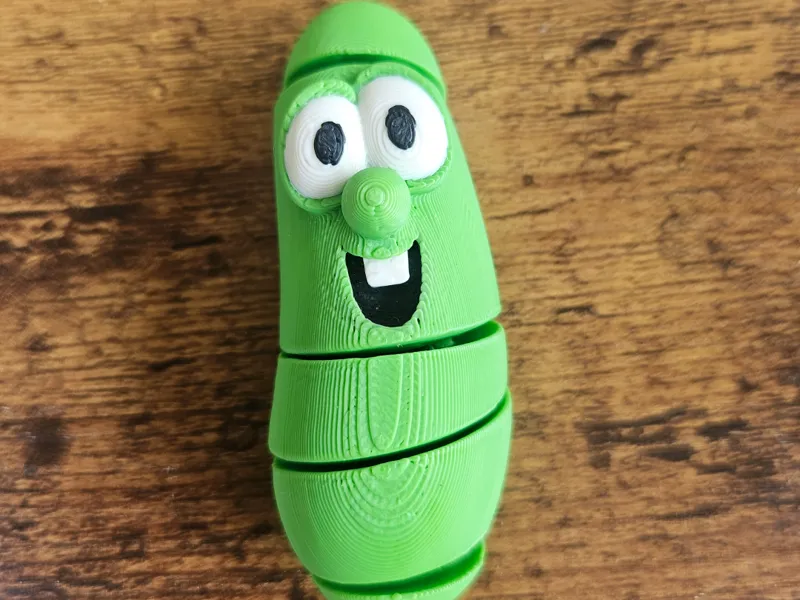 Veggie Tales Larry the cucumber articulating flexi