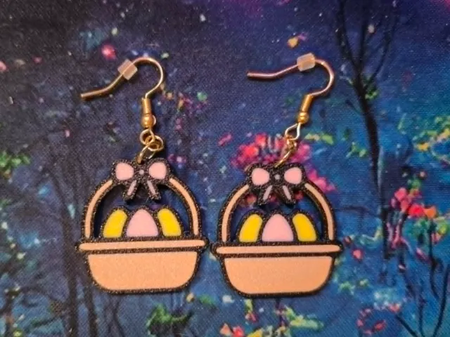 Easter Egg Basket Earrings