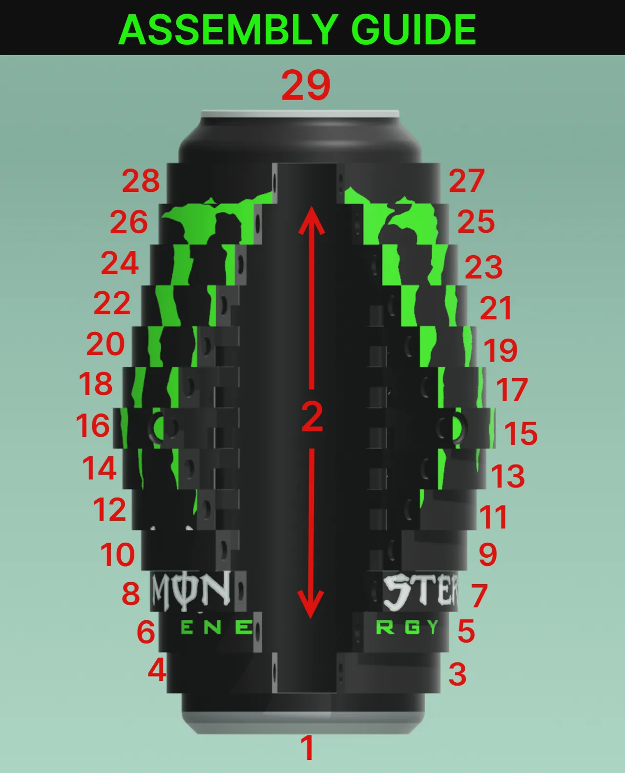 Monster Energy folding door display box view 3