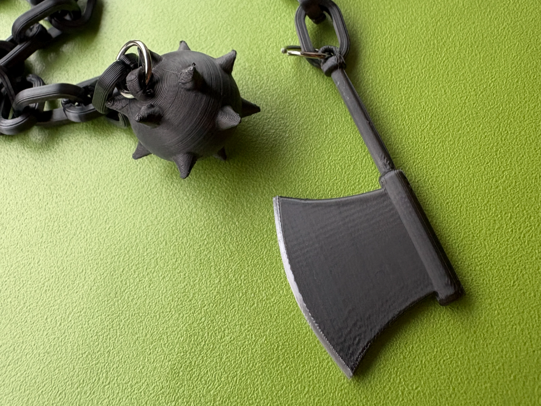 Demon Slayer Gyomei Axe and Mace Weapon Charms