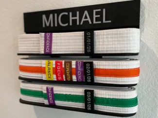Belt Display for Martial Arts