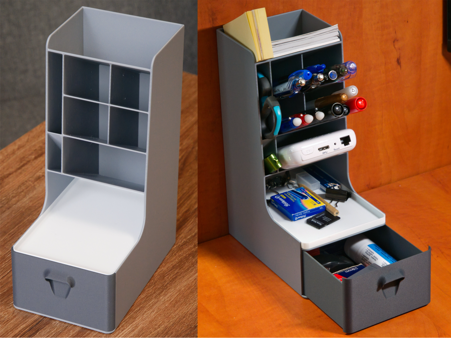 Desk organizer with drawer