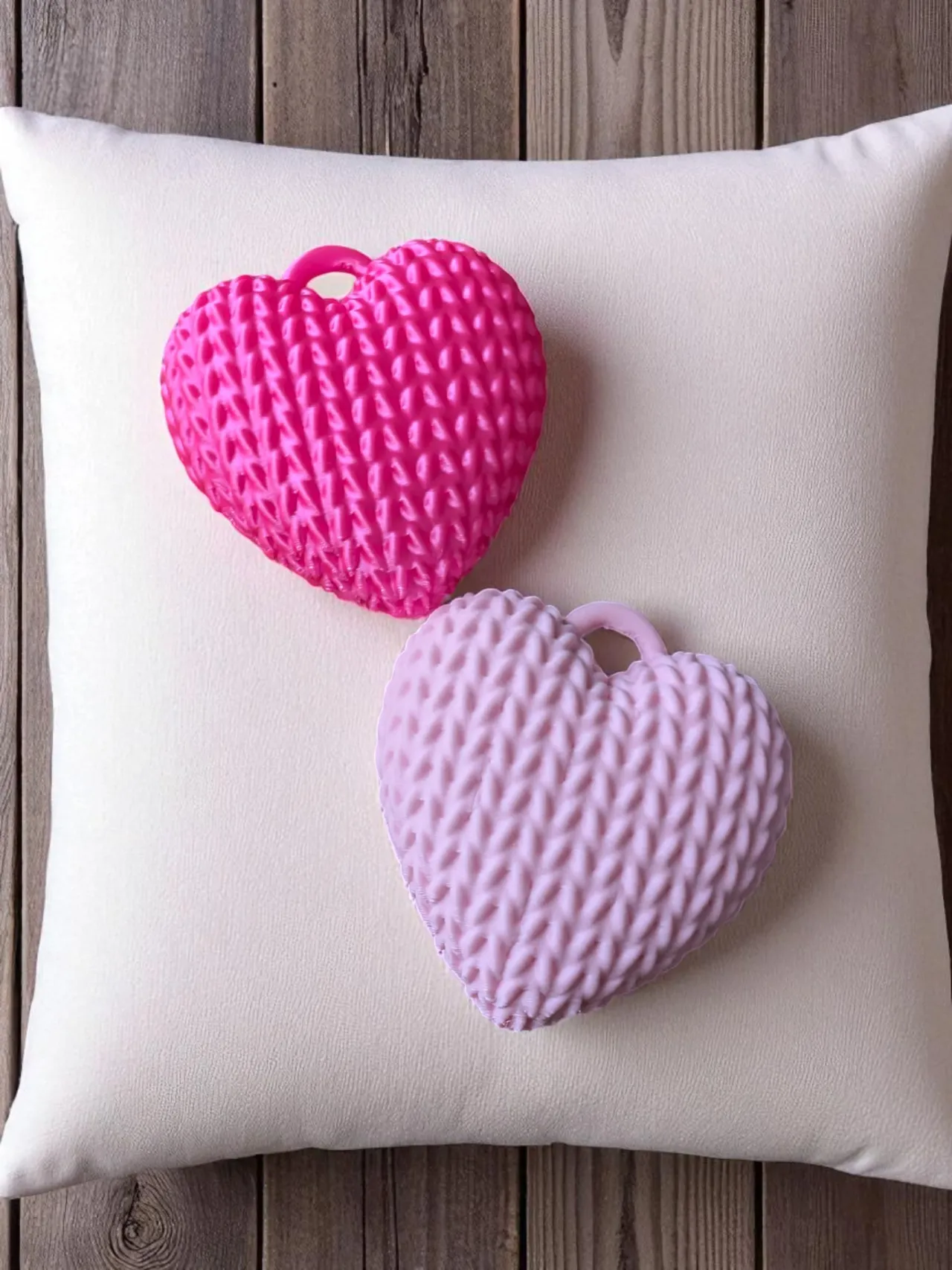 Cute Knitted Heart Keychain (No Assembly) view 3
