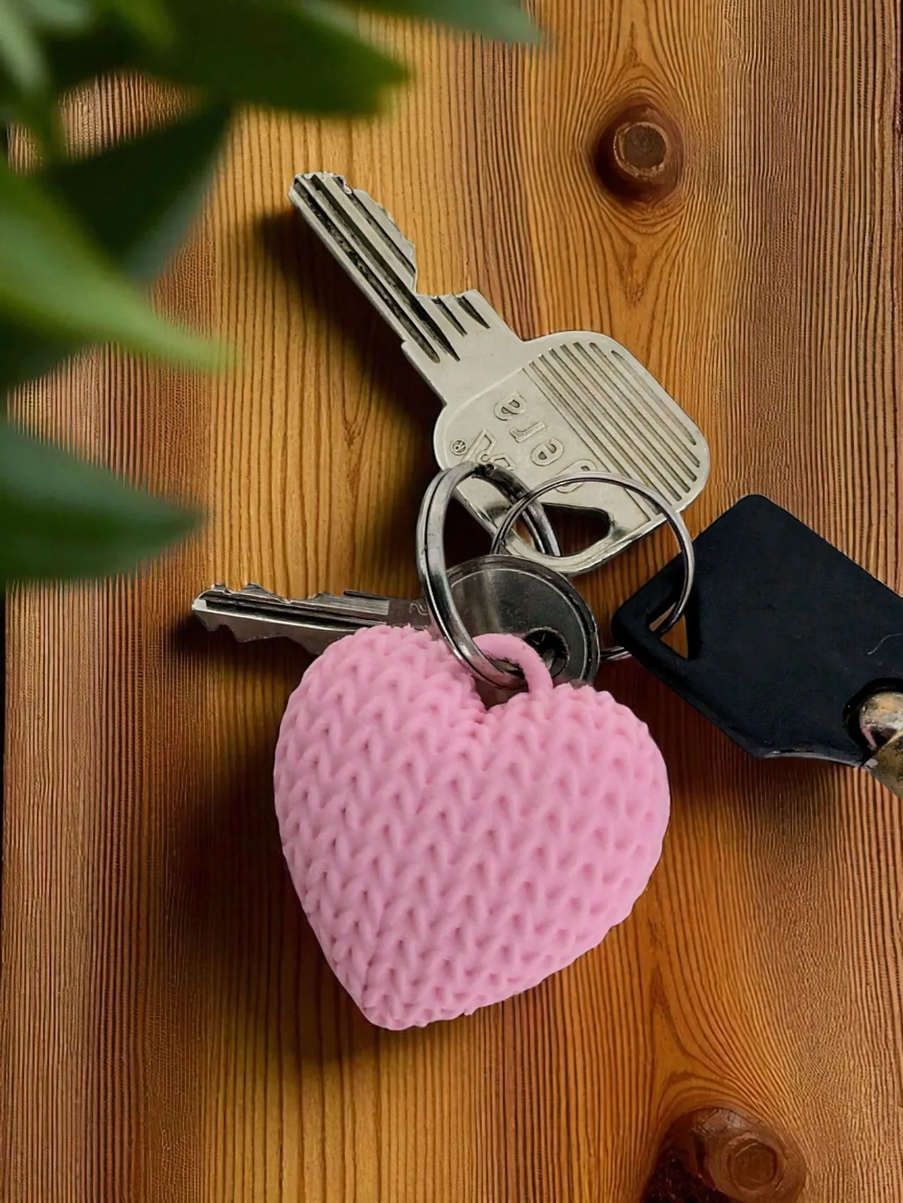 Cute Knitted Heart Keychain (No Assembly) view 2