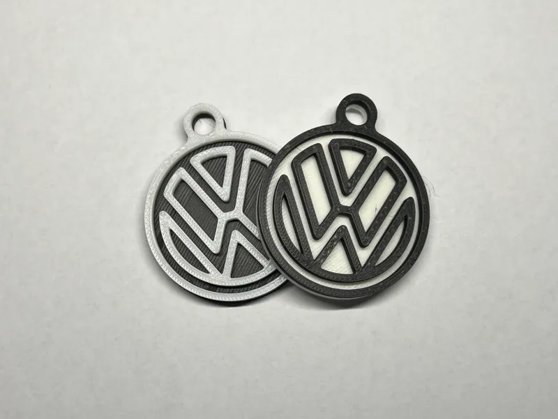 Volkswagen Keychain Dual Color NO AMS Needed