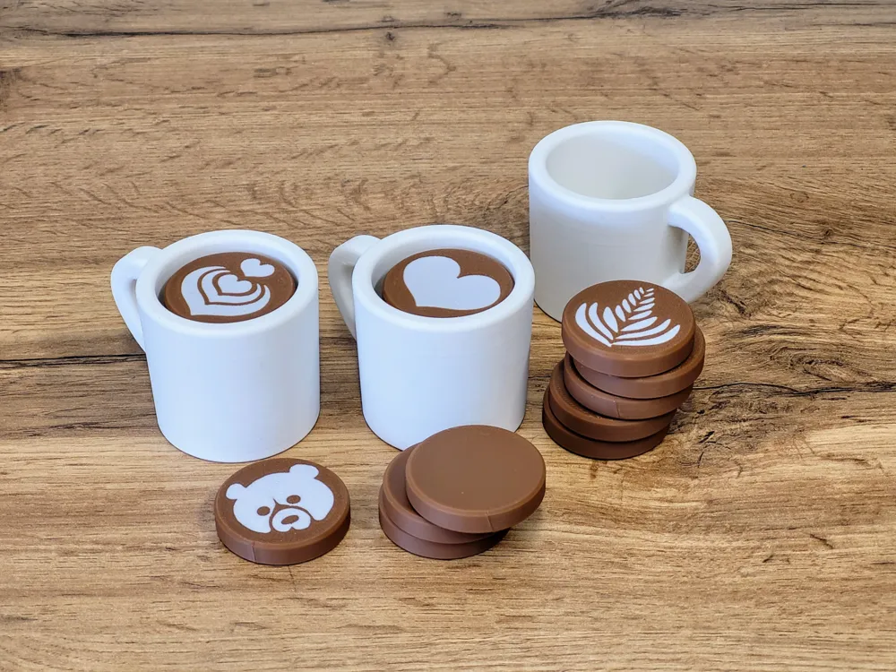 El Yapımı Koleksiyonluk Latte Art Kupa Dekoratif Biblo Hediye Şekilli Süs