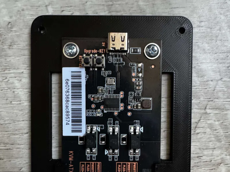 GL-iNet KVM ATX control board to 2.5" drive mount