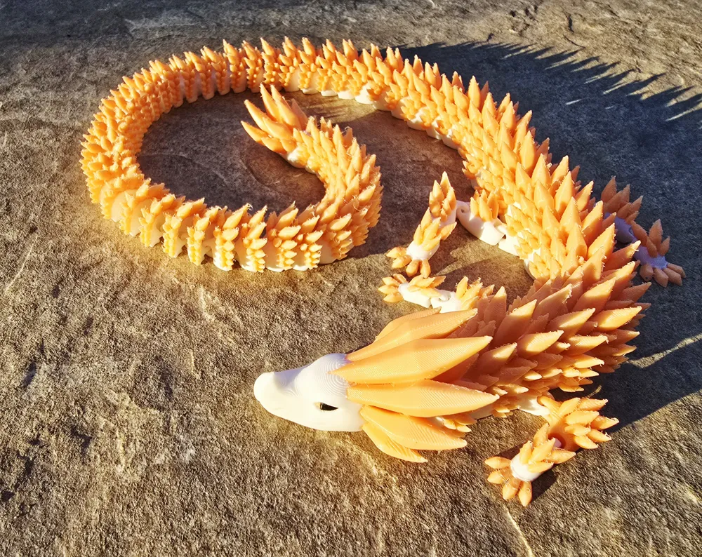 Flexi Crystal Dragon - Free 3D Print Model - MakerWorld