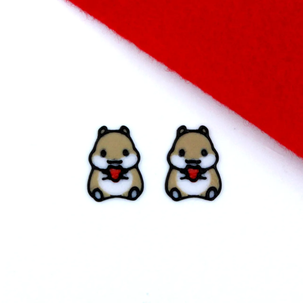 Cute Hamster Earrings view 3