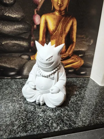 Modelo para impresión 3D: Gengar Buddha – Meditative Dekofigur — vista de referencia 4