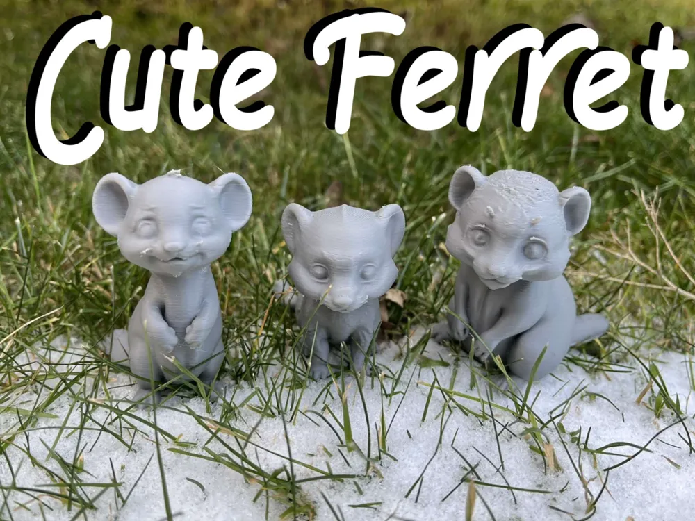 Cute Ferret - Free 3D Print Model - MakerWorld