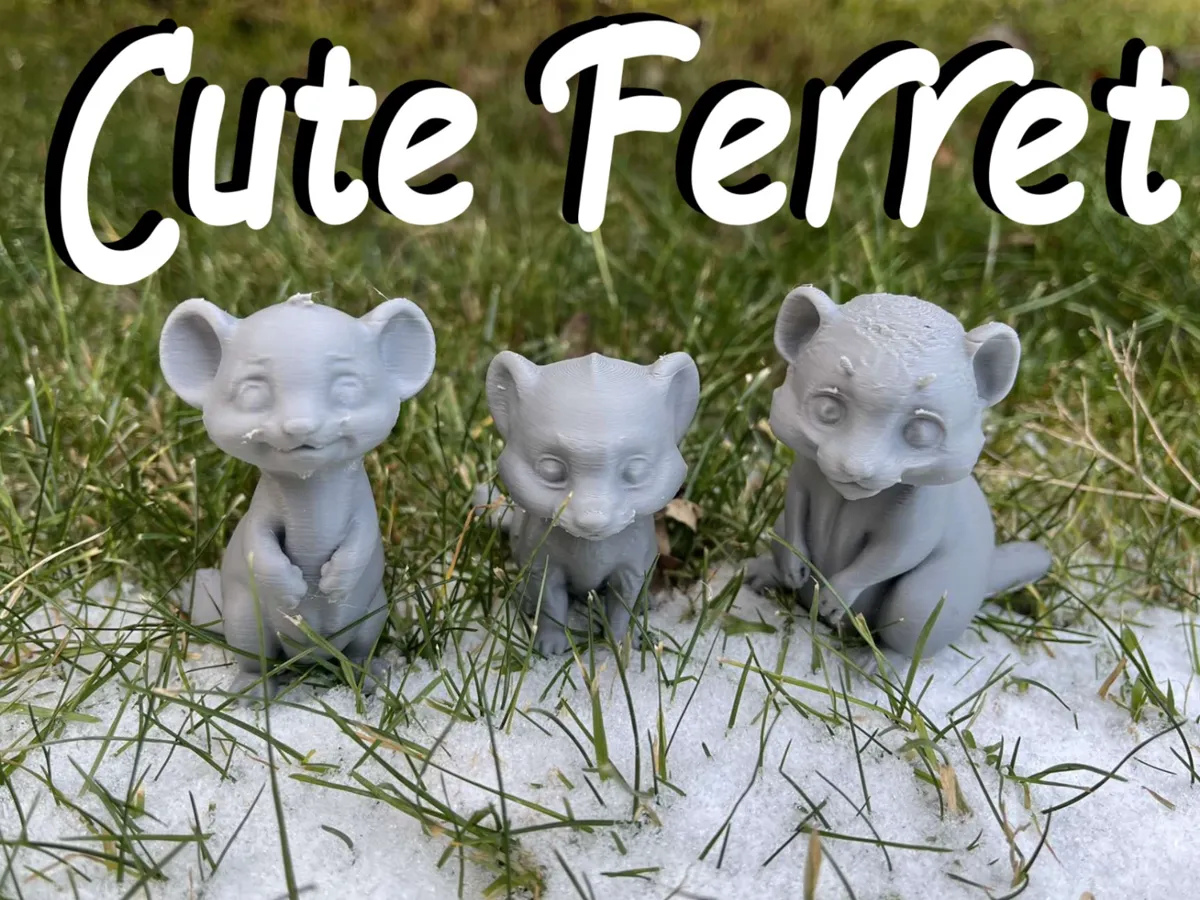 Figurine furet mignon