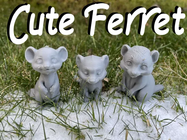 Figurine furet mignon