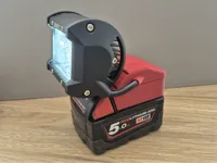 Adaptateur lampe Dune pour batteries Milwaukee — photo 2
