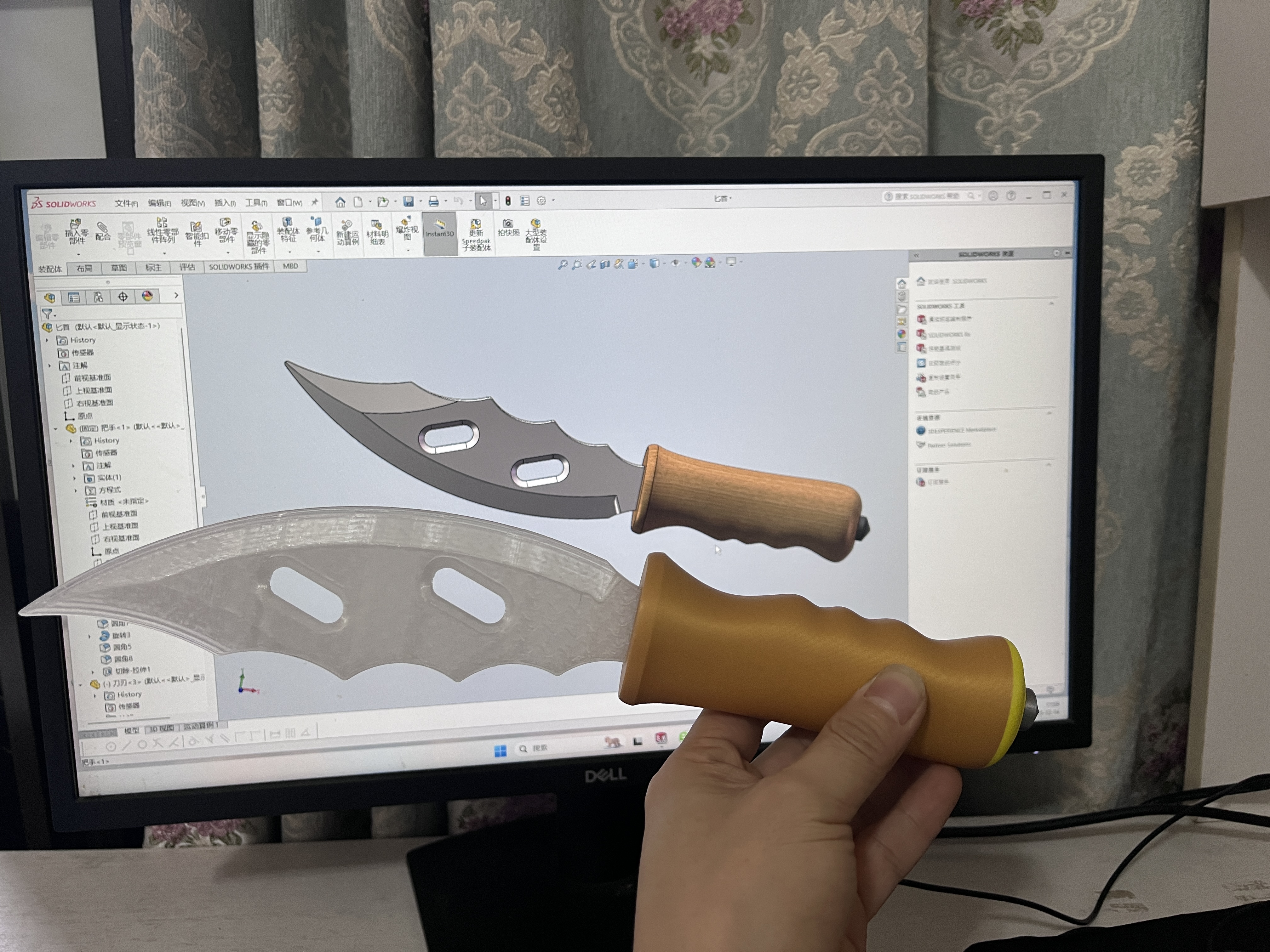 Miniatura 2 do modelo 3D 一把杀猪刀