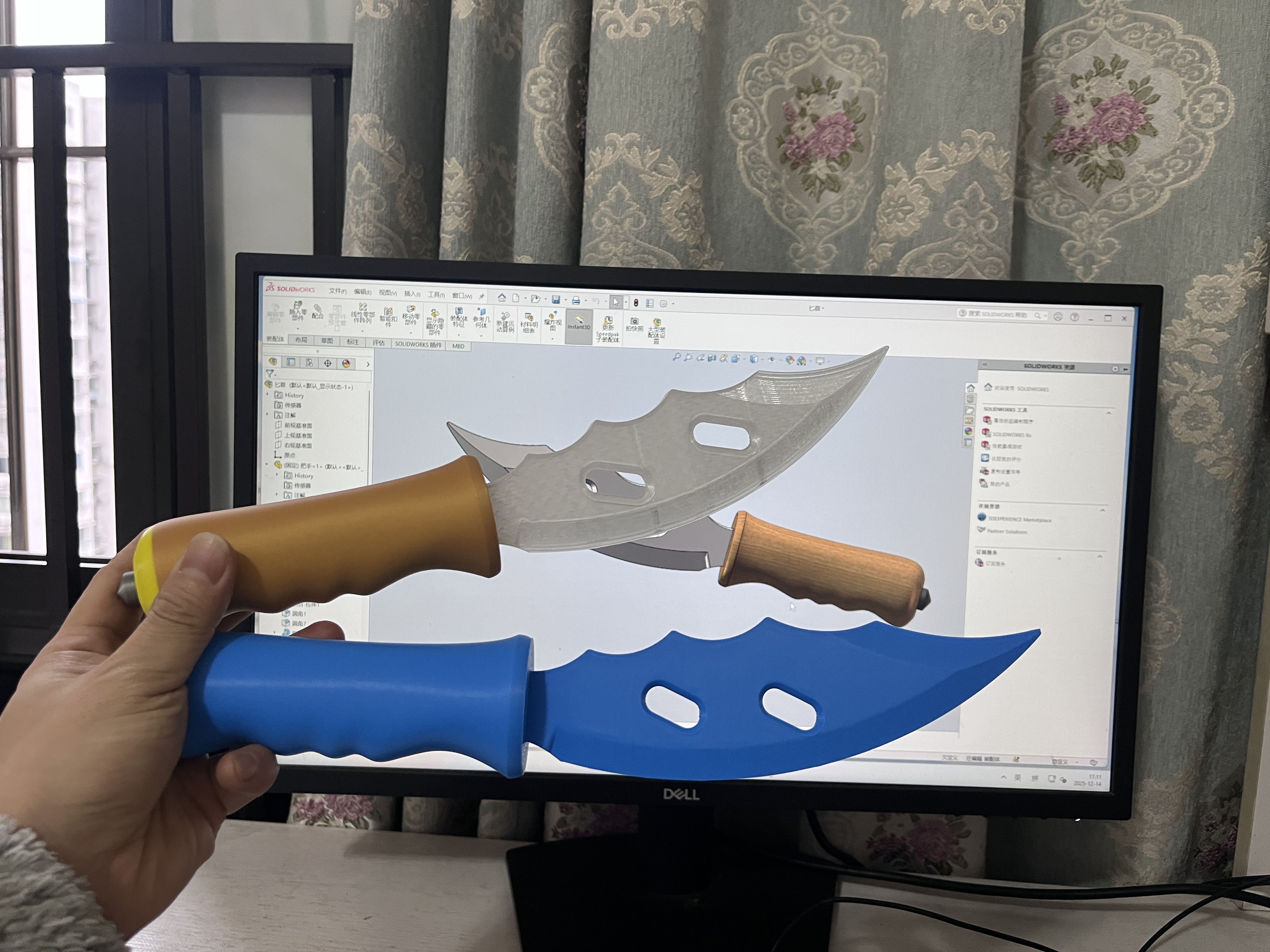Miniatura 4 do modelo 3D 一把杀猪刀