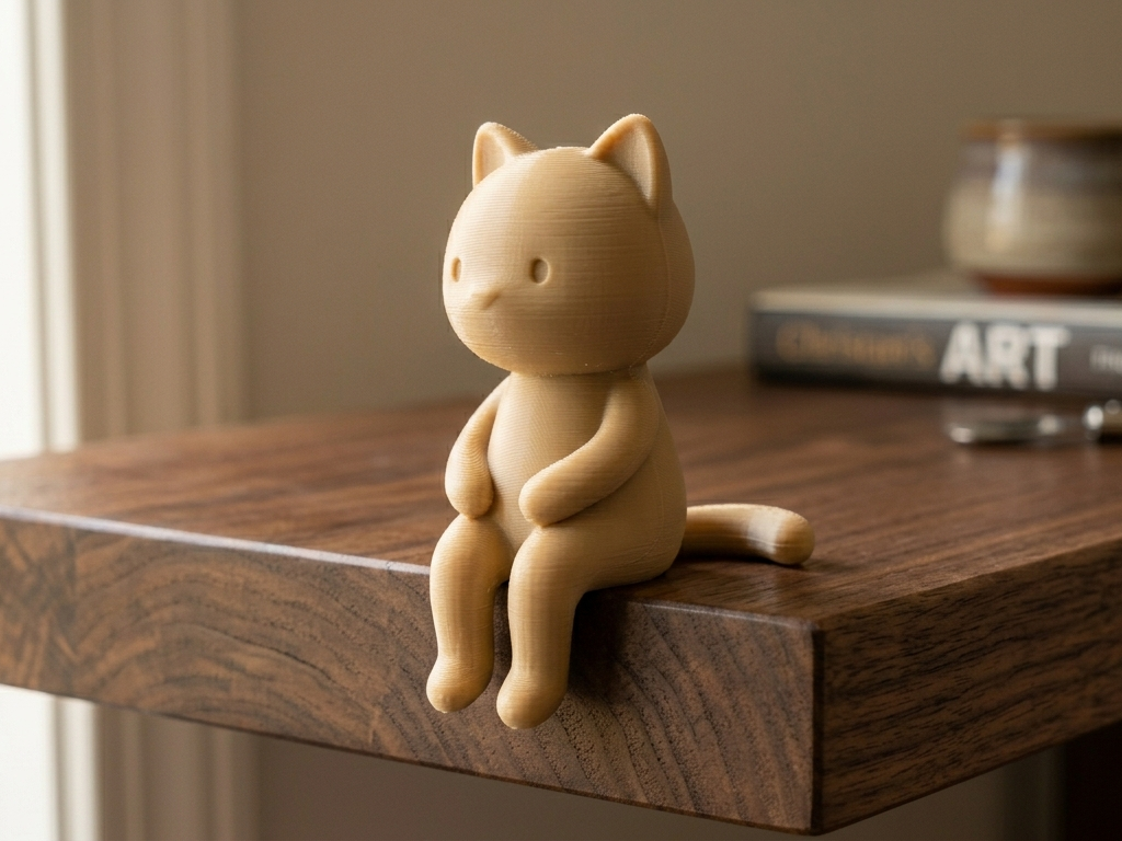 Zen Kitty Desk Sitter Buddy Cute Cat Edge Sitter