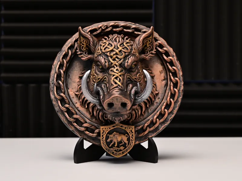 Celtic Wild Boar Relief - Viking Boar Wall Decor