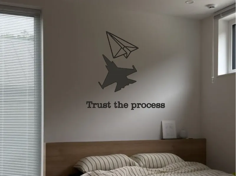 Trust the Process Motivational Wall Decor