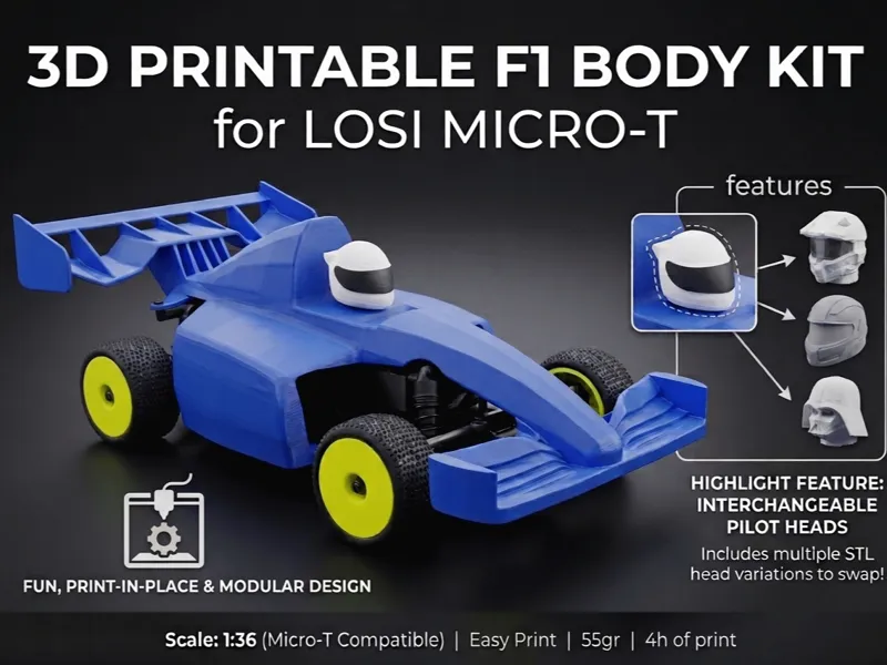 Micro F1 Body Kit - Losi Micro-T – Swap Your Style