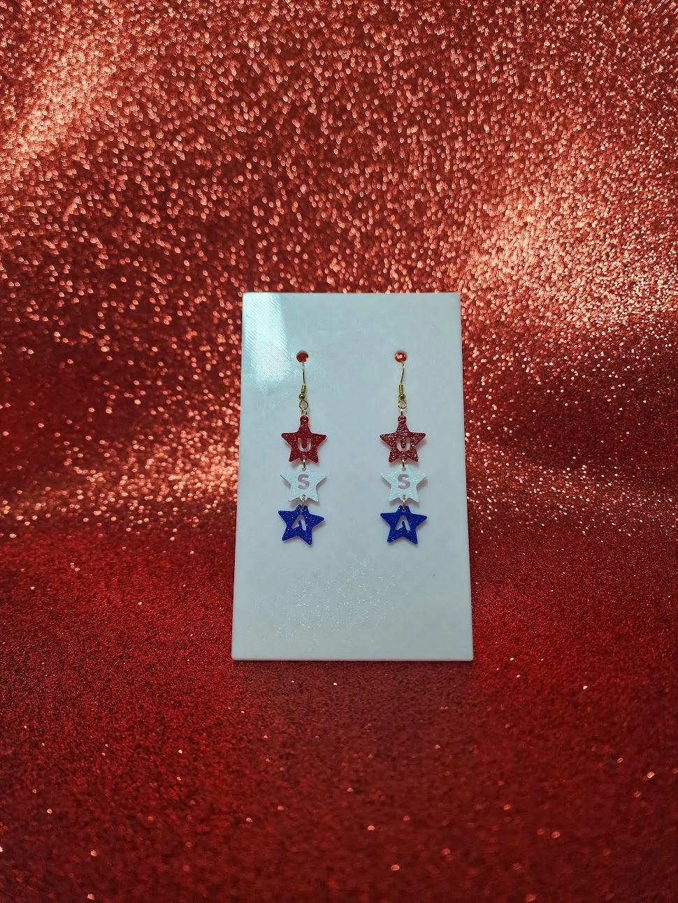 Stars of independence earrings view 2