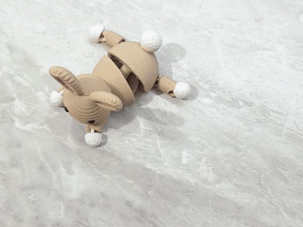Mini Articulated Bunny Toy