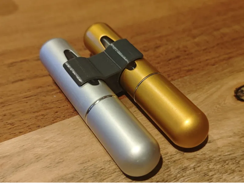 Perfume travel clip holder duo / tripple bottles