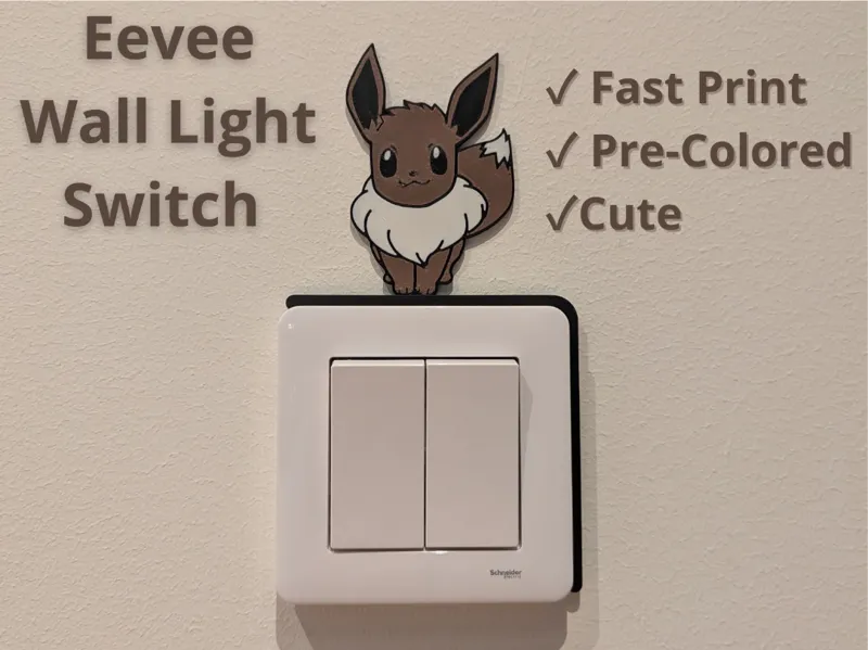 Eevee Wall Light Switch Decoration