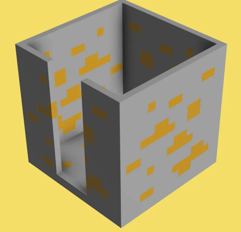 Minecraft Ore Post-it Box (Multicolor version)