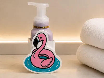 Flamingo interchangeable face for soap holder