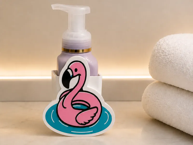 Flamingo interchangeable face for soap holder